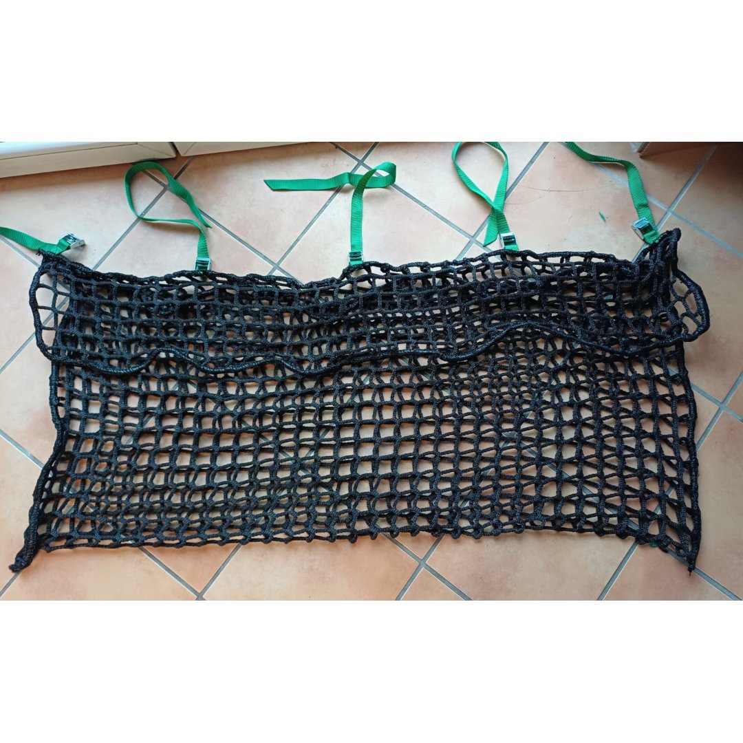 Heunetz in taschenform mit Überschlag 1,25 x 0,60m, Farbe schwarz