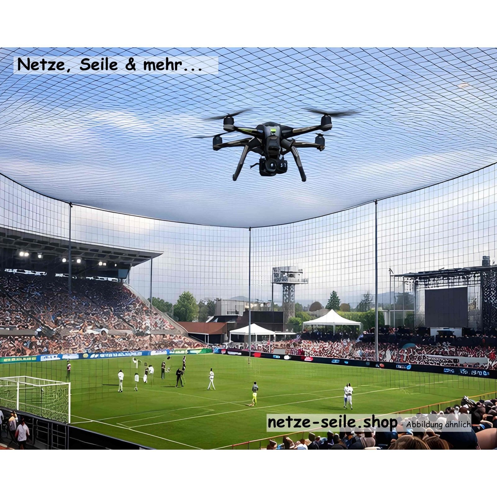 Filets anti-drones à grande surface