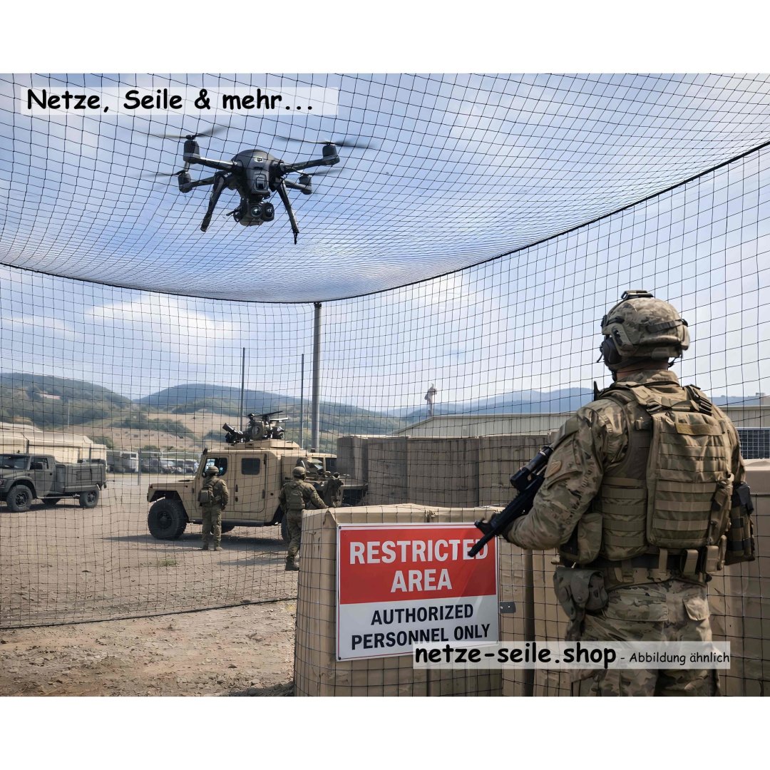 Filet Anti‑Drone PP Ø 3 mm – Mailles 50 mm