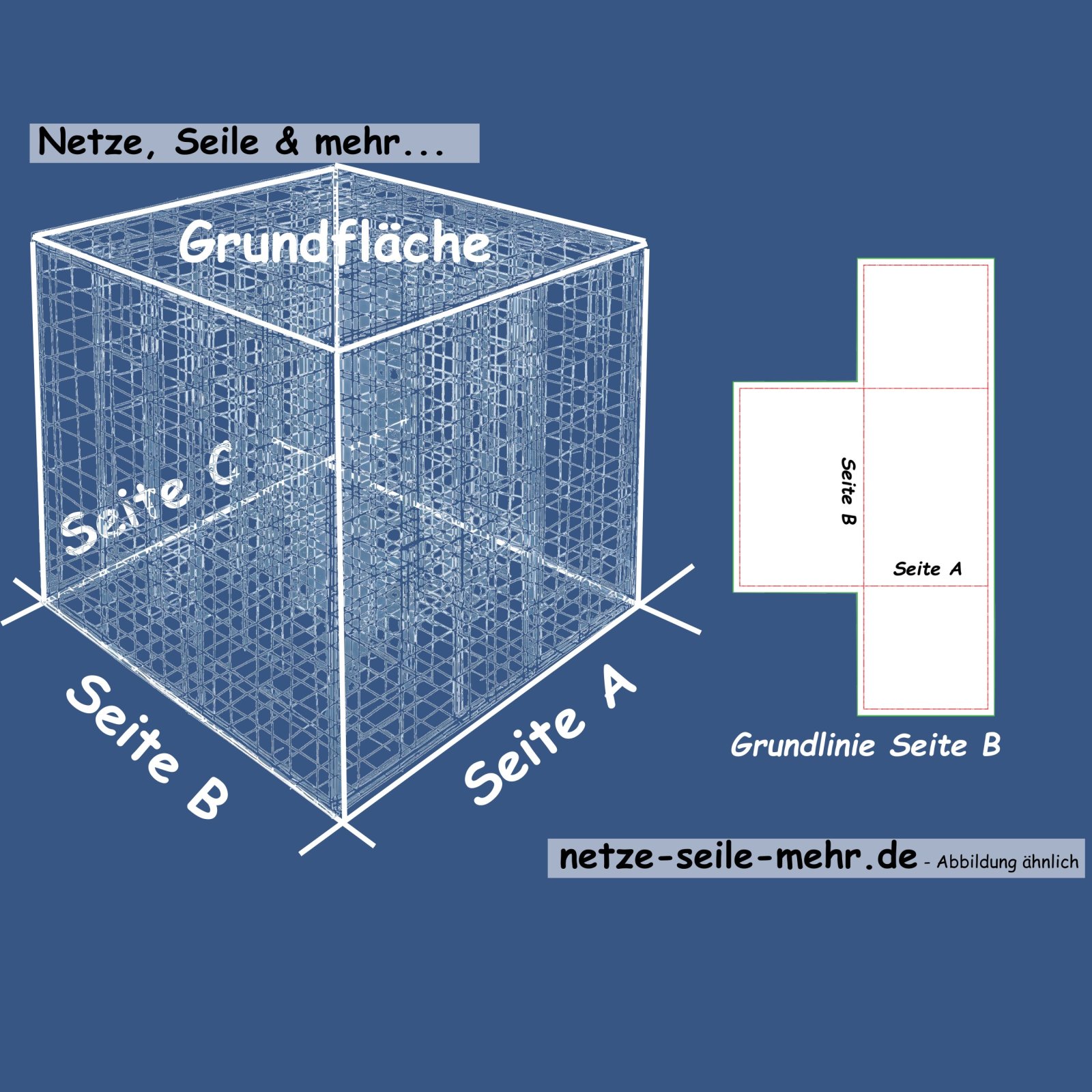 Cube mit 3 Seiten - Grundlinie B