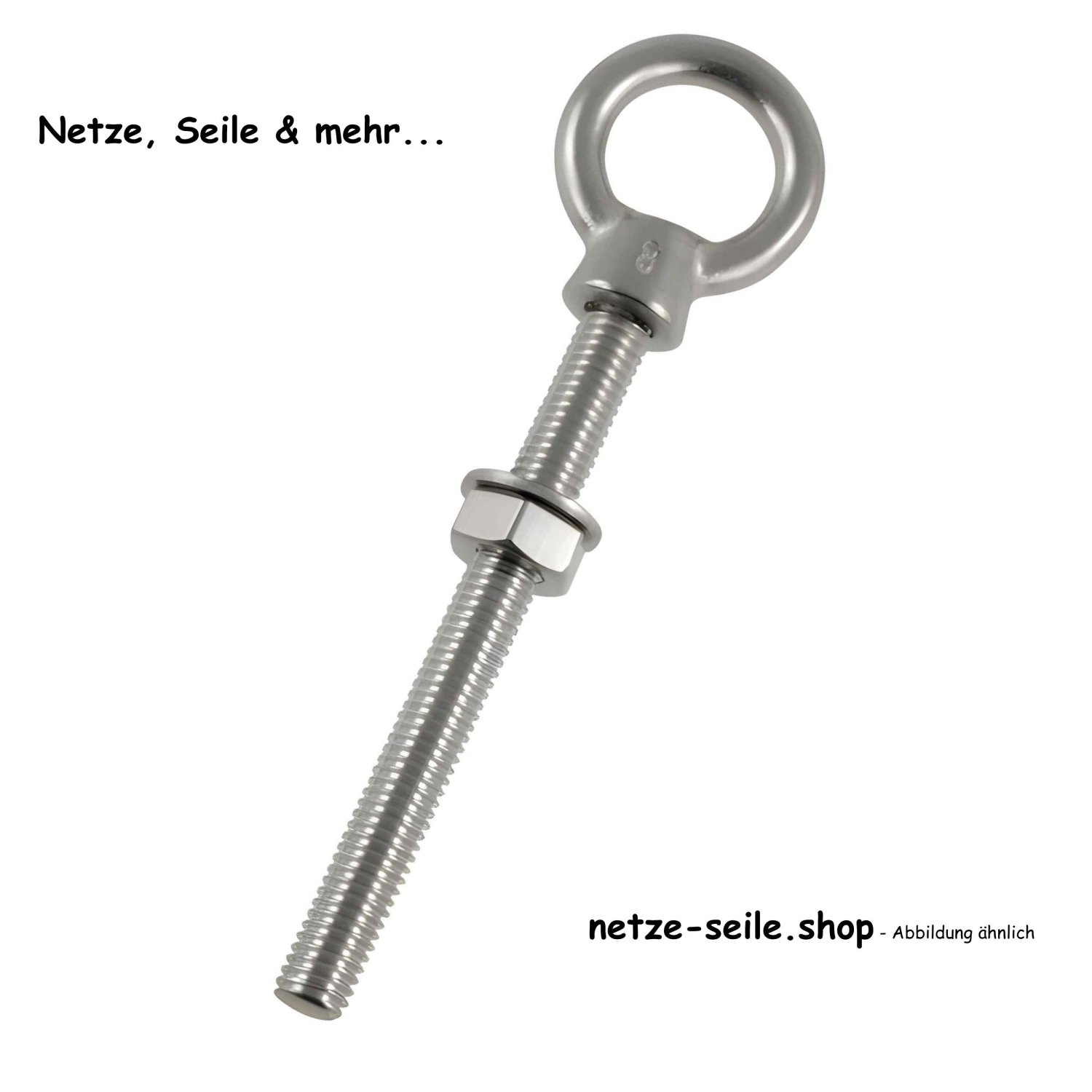 Eyebolt metric thread A4 M8x80mm [1,42 EUR]