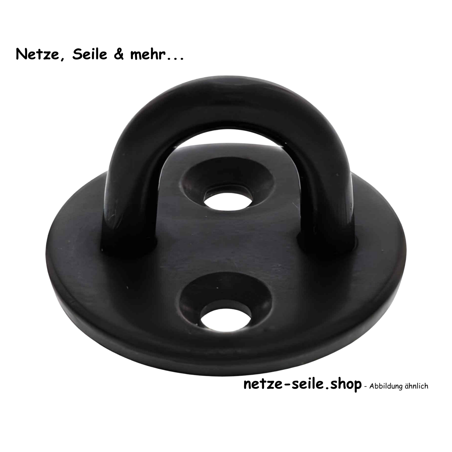 Augplatte rund A2 50mm, Bügel, schwarz matt 8x20mm [2,12 EUR]